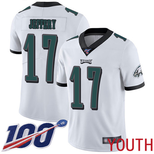 Youth Philadelphia Eagles 17 Alshon Jeffery White Vapor Untouchable NFL Jersey Limited Player Season